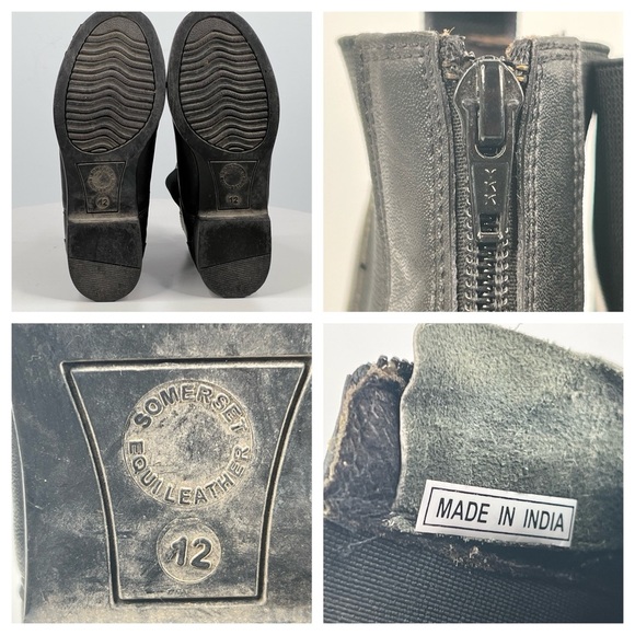 Somerset Boots Paddock English Riding Kids Equestrian Black Faux Leather 12 - Picture 14 of 15